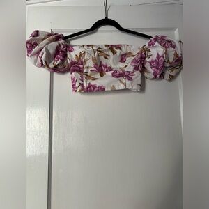 Off the shoulder Abercrombie and Fitch crop top